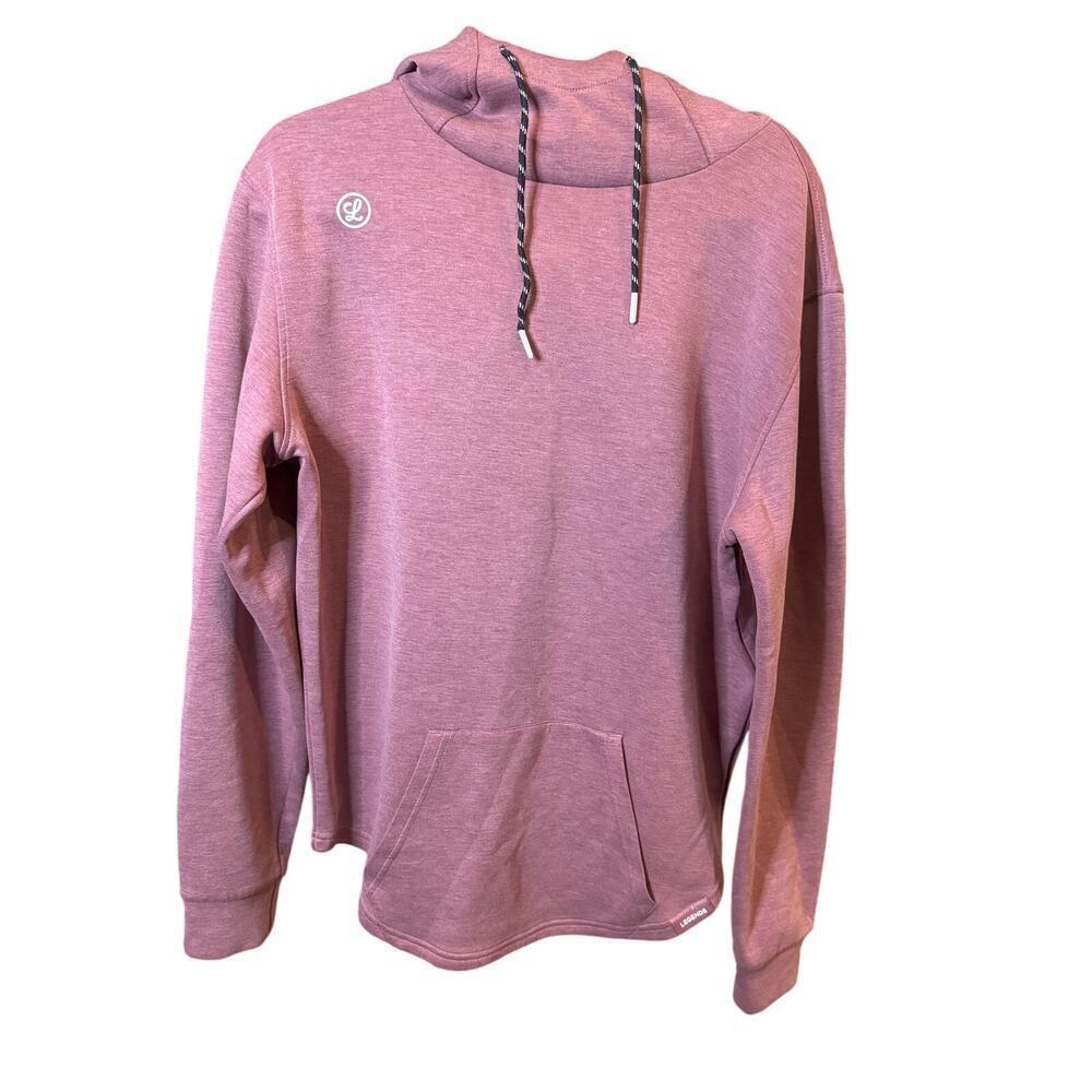 Legends Women’s Dusty Pink Scuba Hoodie Size Large Hooded Athleisure Pullover